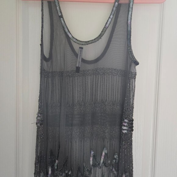 NWOT $148 w118 by walter baker beaded and sequin tank top size small - Picture 4 of 4